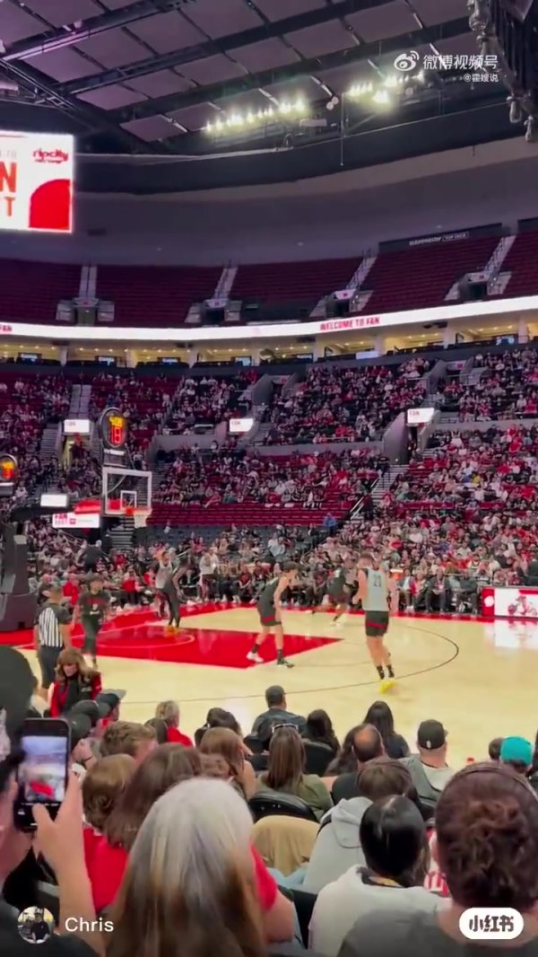 开拓者队内表演赛集锦：杨瀚森表现活跃 增重了好像不影响速率？