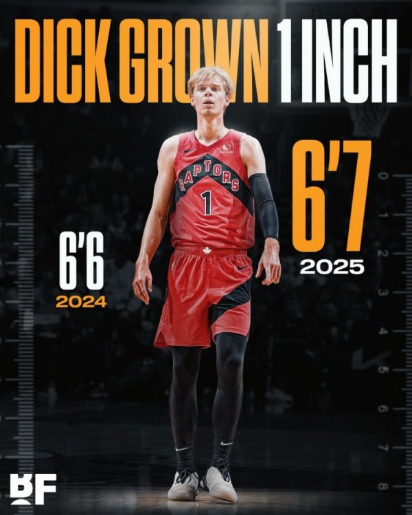 这你受的了吗？迪克官方身高数据比上赛季高了1英寸 现在201CM