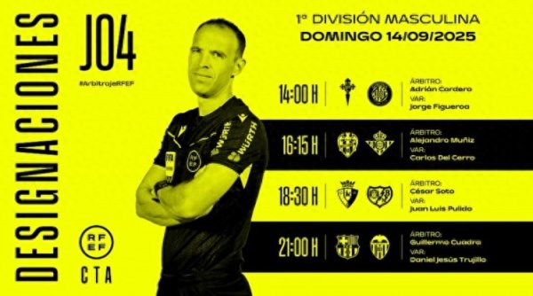 西甲周日赛事  裁判    任命: 夸德拉执法巴萨vs瓦伦西亚